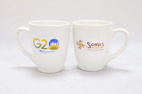 Khurja Souvenir Mug (Set of 2) White