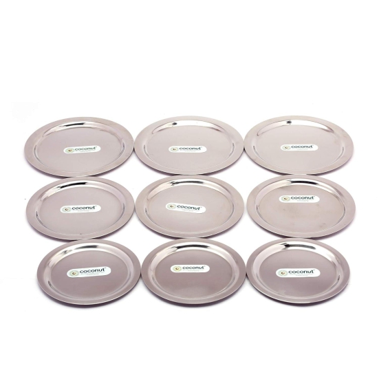 Coconut Stainless Steel Ciba Lids - Set of 3 (Size -7 /Size -8/Size -9-3Pc Each (9 Piece) - Diameter - 12Cms, 13.5Cms & 15Cms)