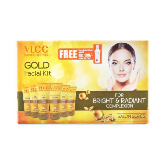 VLCC Gold Facial Kit - - 300 g with FREE Rose Water Toner - 100 ml