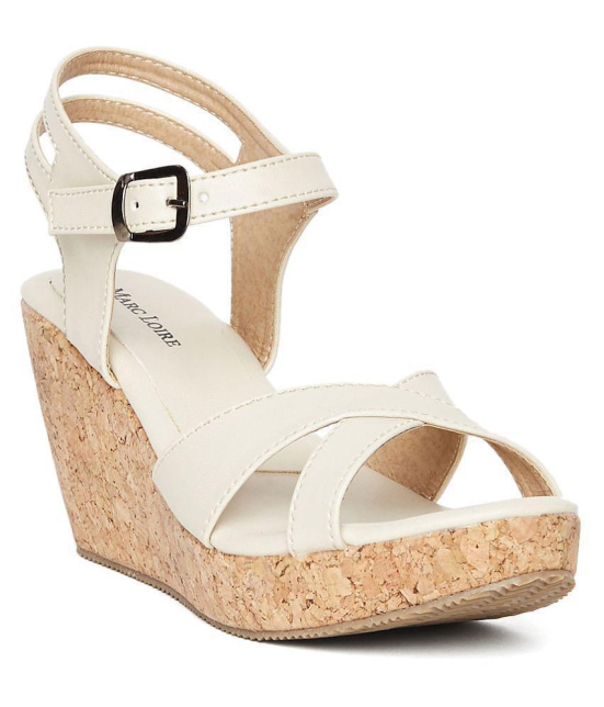 Marc Loire Cream Wedges Heels - 41 EU