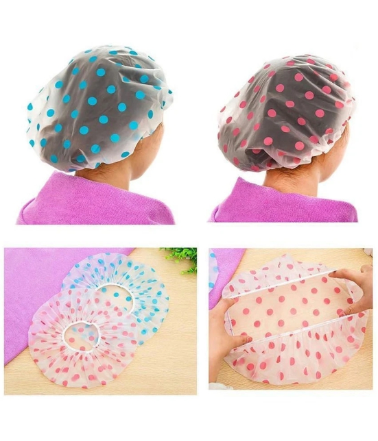 Lenon Nylon Shower Cap Bath Kit Pack of 5 Multicolor