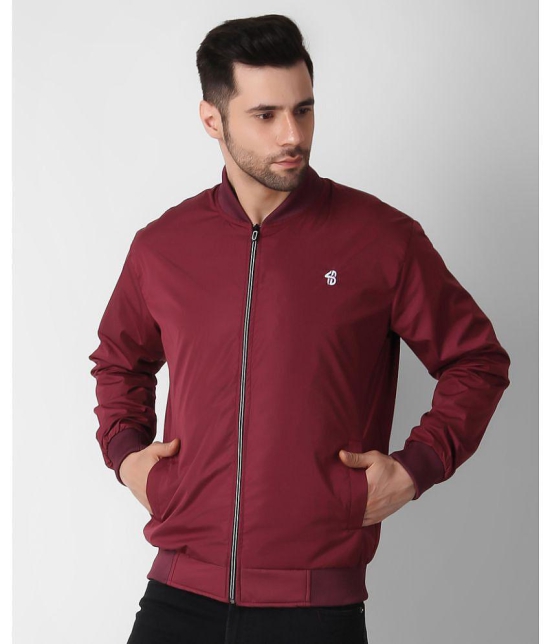 4B Nylon Mens Windcheater Jacket - Maroon ( Pack of 1 ) - None