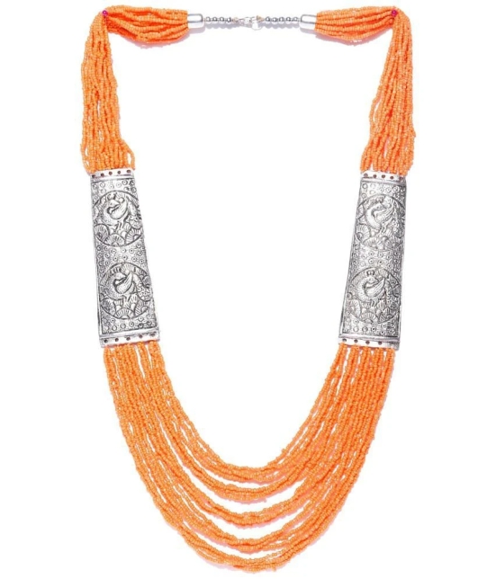 YOUBELLA Orange Alloy Necklace ( Pack of 1 ) - Orange