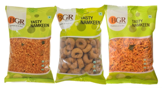 BGR Foods Combo Offer - Kodubale, Masala Moong Dal & Special Mixture (675g Pack Of 3)