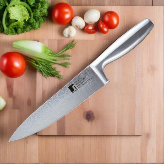 Bergner Argent Stainless Steel Chef Knife with Matt Finish | Silver | 1 Pc