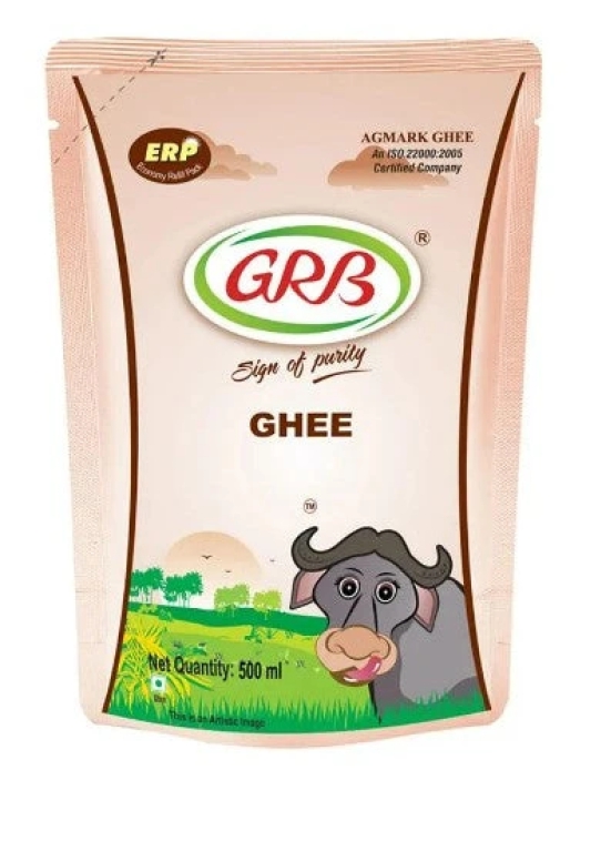 GRB Ghee-Buffalo Ghee 500 ML Pouch