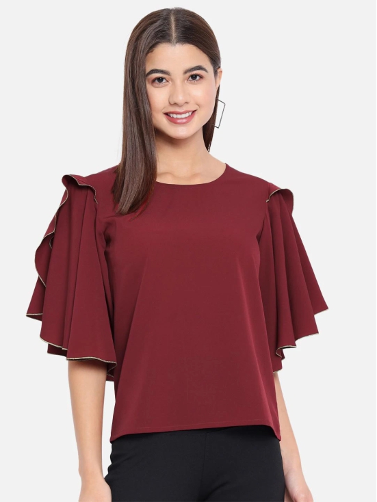 ALL WAYS YOU Women Top Crepe fabric  Red XS