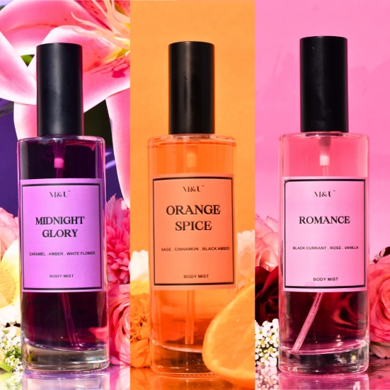 Sweet, Smokey, Fruity Body Mist Trio Pack-50ml