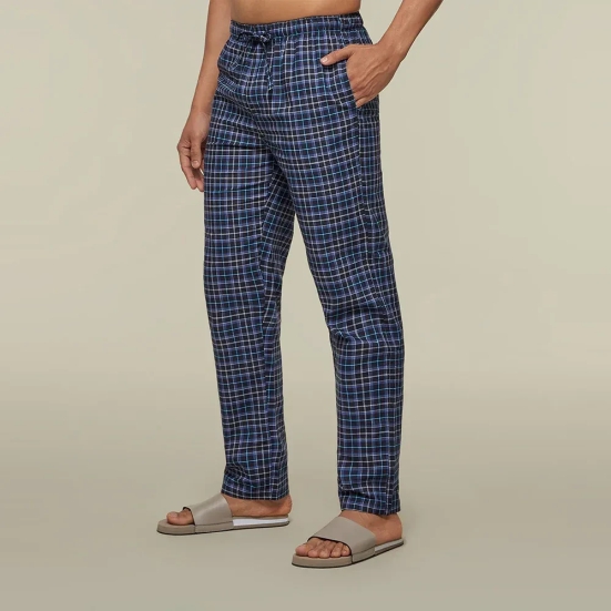 Checkmate Combed Cotton Pyjamas Midnight Blue XL