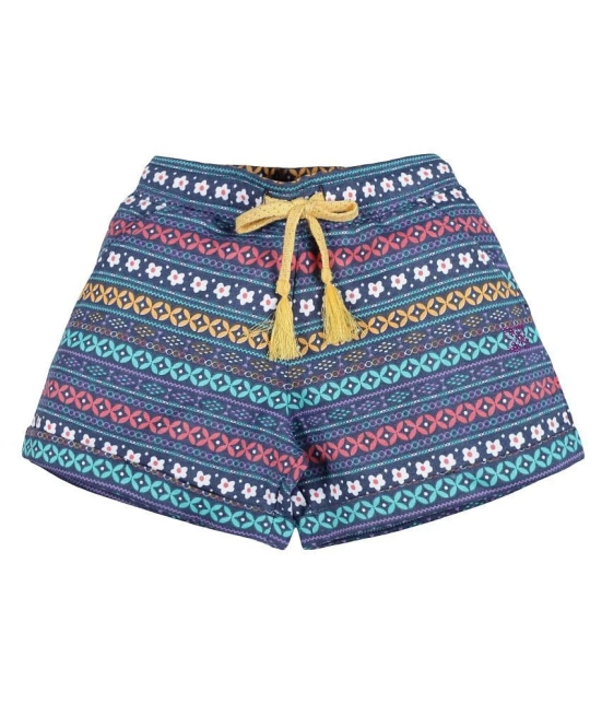 PLUM TREE - Dark Blue Cotton Girls Bermudas ( Pack of 1 ) - None