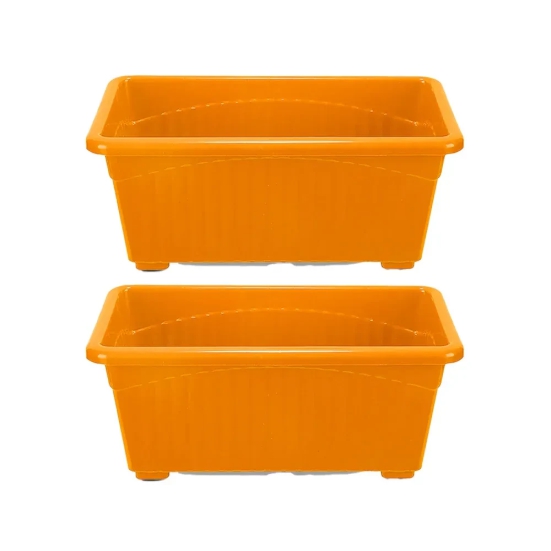 Rectangular Window Planters | Set of 2 Orange