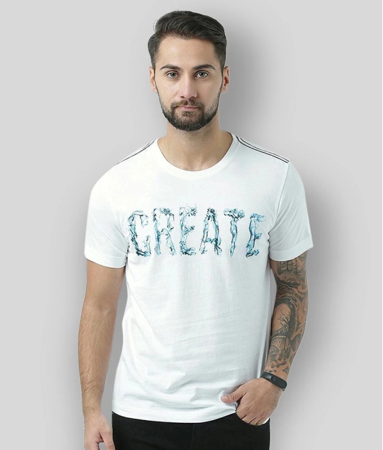 Huetrap - White Cotton Regular Fit Mens T-Shirt ( Pack of 1 ) - None