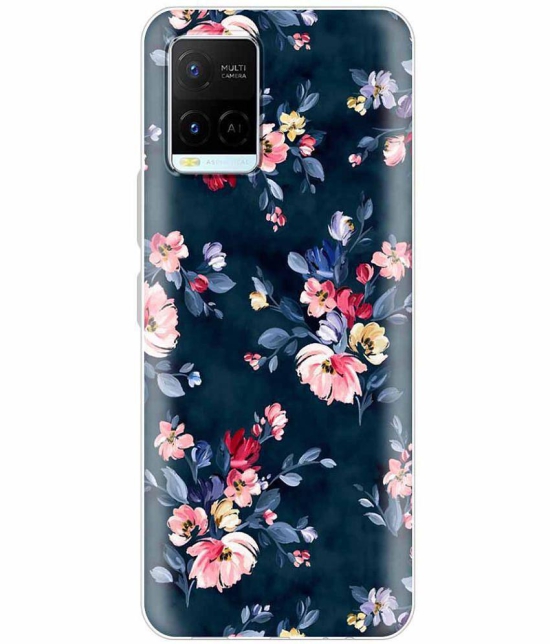 NBOX - Multicolor Silicon Printed Back Cover Compatible For VIVO Y21 2021 ( Pack of 1 )