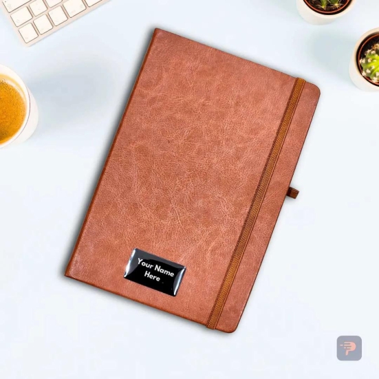 Personalized Office Notebook | Memorable Birthday Gift-Brown