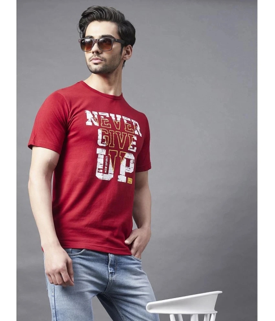 Rigo - Cotton Slim Fit Maroon Mens T-Shirt ( Pack of 1 ) - None