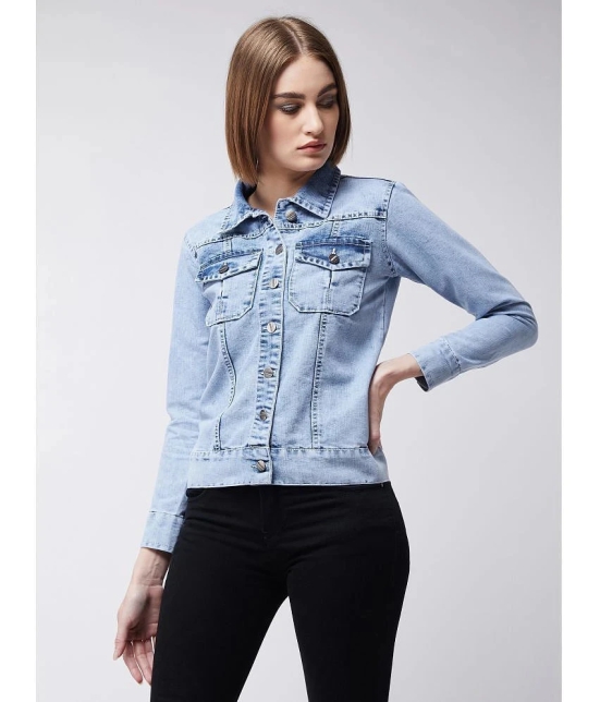 Miss Chase - Cotton Blue Denim Jacket - None