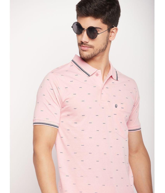 UNIBERRY - Pink Cotton Blend Regular Fit Mens Polo T Shirt ( Pack of 1 ) - None