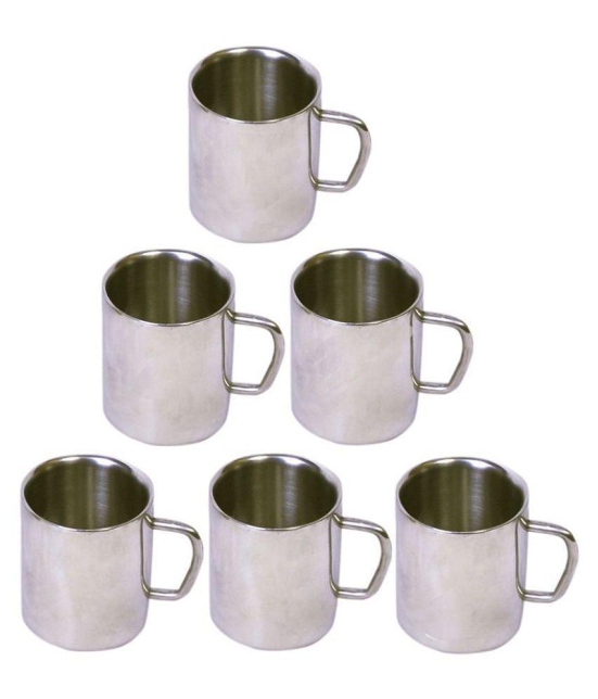 Dynore Steel Small Sober Cup Tea Cup 6 Pcs 180 ml - Steel