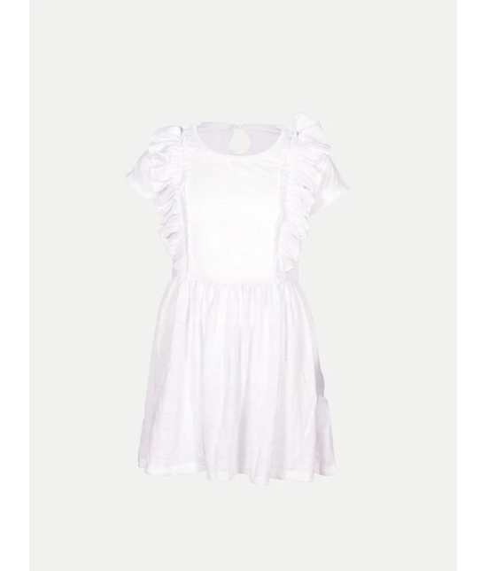 Radprix White Cotton Girls Frock ( Pack of 1 ) - None