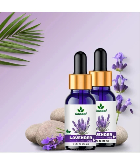 Sonavi Lavender Stress Relief Essential Oil Green With Dropper 60 mL ( Pack of 2 )