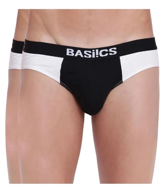 BASIICS By La Intimo White Brief Pack of 2 - S