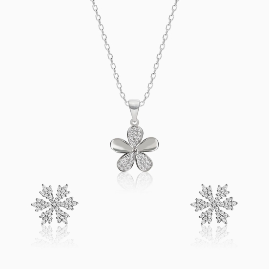 Silver Chic Flower Set