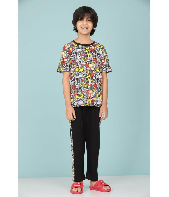 Rydho - Multicolor Cotton Boys T-Shirt & Trackpants ( Pack of 1 ) - None