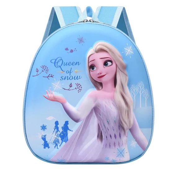 TinyGuard: The Unbreakable Companion - 3D Cartoon Design Hardshell Backpack for Toddlers-Blue Frozen