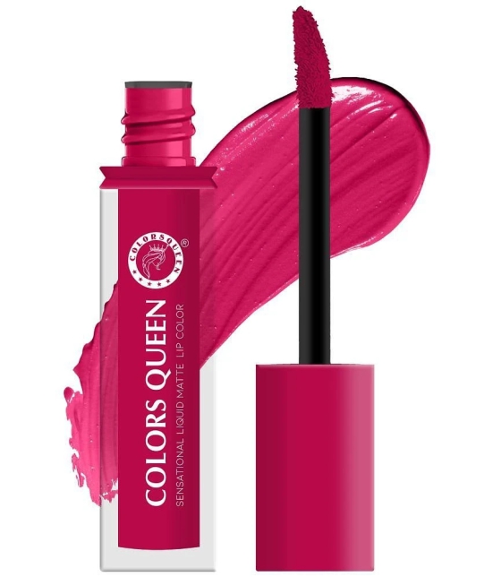 Colors Queen Sensational Liquid Matte Lipstick 7g, Hot Pink (Shade -15)