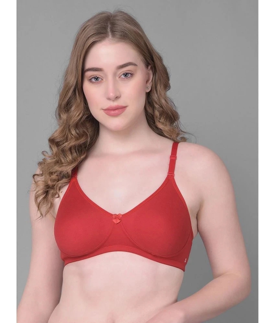 Dollar Missy Red Cotton Non Padded Womens Everyday Bra ( Pack of 1 ) - None