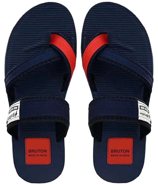 BRUTON Blue Mens Thong Flip Flop - None