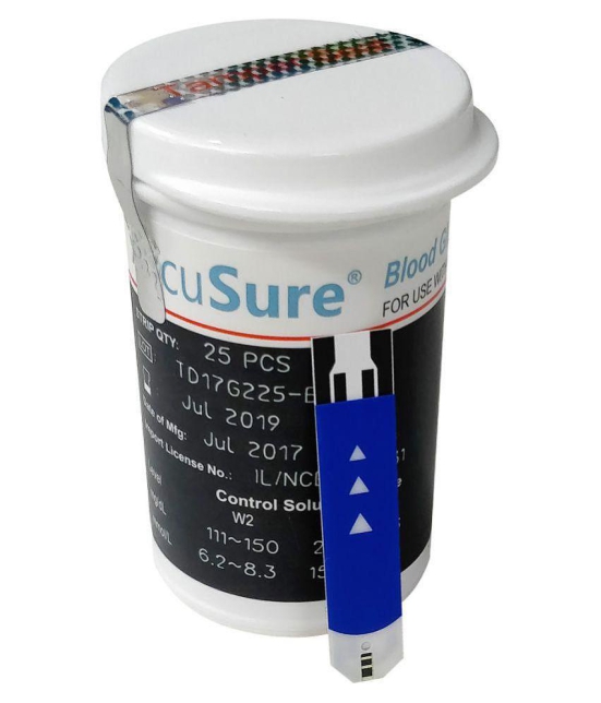 Accusure ACCUSURE SIMPLE 100 TEST STRIPS WITH FREE THERMOMETER Expiry-January 2022