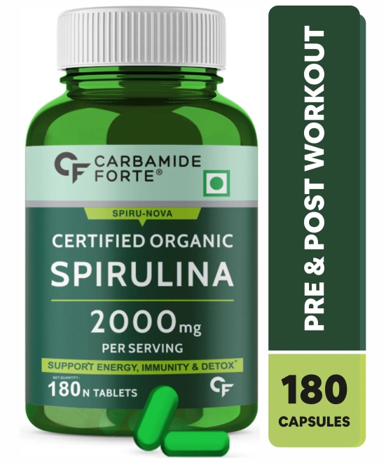 CF 100% Organic Spirulina Tablets 2000mg Per Serving - 180 Tablets