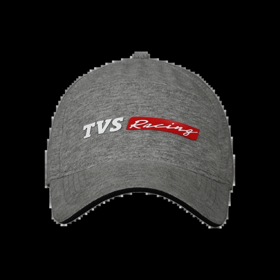 TVS Racing Cotton Black cap with Adjustable Strap, Lightweight, 100% cotton shell & Flexible Peak Cap