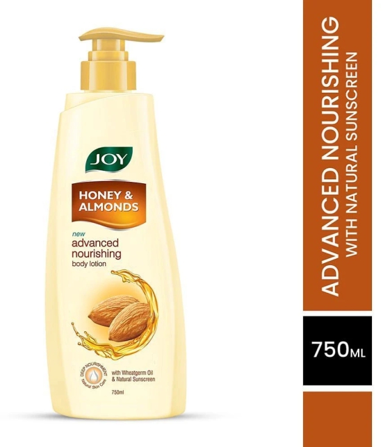 Joy Honey & Almonds Advanced Nourishing Body Lotion WIth Natural Sunscreen 750ml, (Pack of 1)