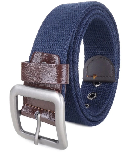 Zacharias - Blue Canvas Mens Casual Belt ( Pack of 1 ) - None