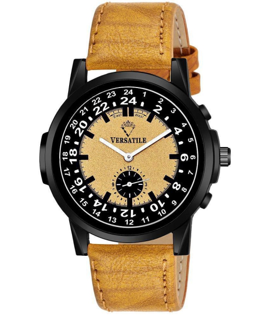 Versatile - Tan Leather Chronograph Mens Watch