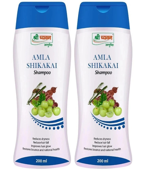 Shri Chyawan Ayurved Amla Shikakai Shampoo Gel 200 Ml Pack of 2