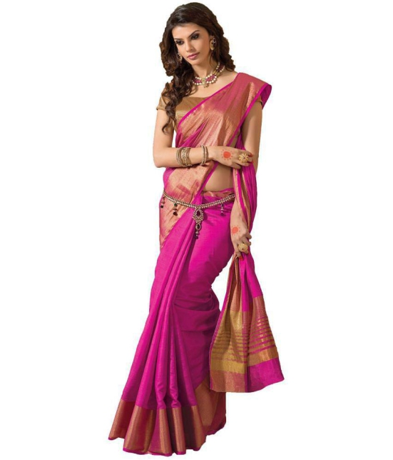 Bhuwal Fashion Rani Cotton Silk Saree - Single - Rani