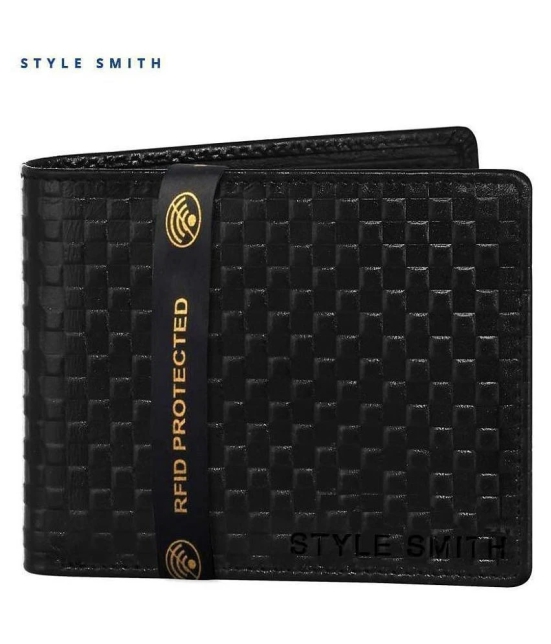 Style Smith - Black Leather Mens Regular Wallet ( Pack of 1 )