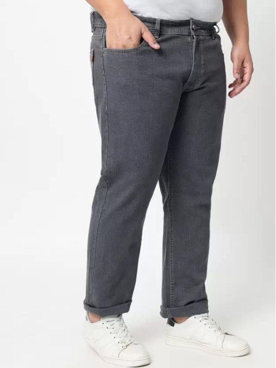 Men Slim Mid Rise Grey Jeans