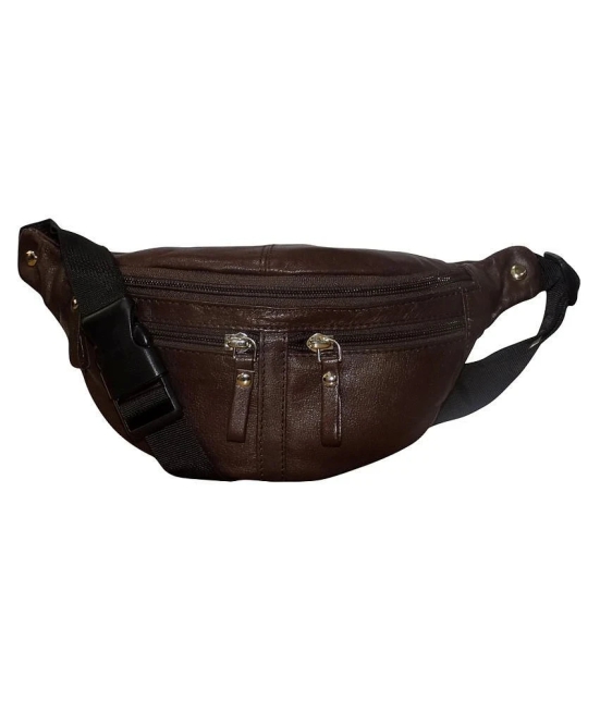 Style 98 Genuine Leather Brown Waist Pouch