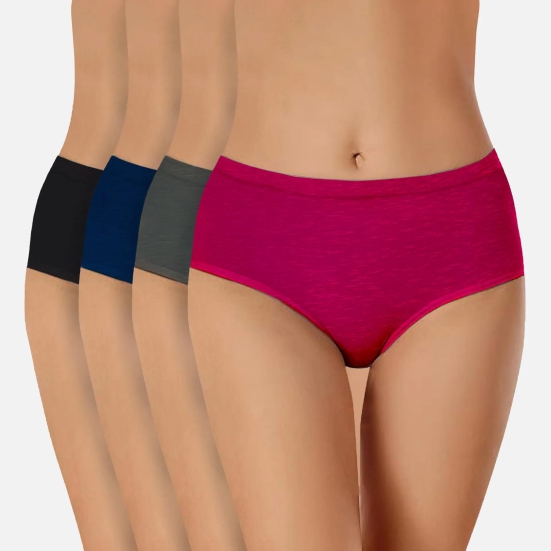 Heelium Bamboo Underwear Brief for Women - Pack of 4-Medium