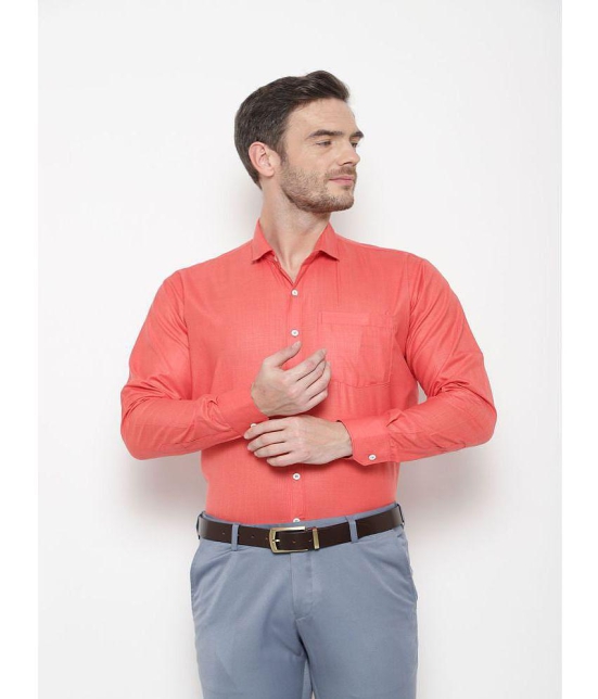 SREY - Orange Cotton Blend Slim Fit Men's Formal Shirt ( Pack of 1 ) - None