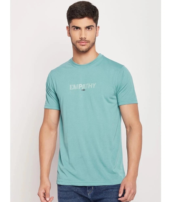 UBX Cotton Regular Fit Printed Half Sleeves Mens T-Shirt - Turquoise ( Pack of 1 ) - None