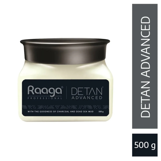 Raaga Professional De-Tan Advanced Pack | Charcoal and Dead Sea Mud | Healthy and Radiant Skin (500 gm)