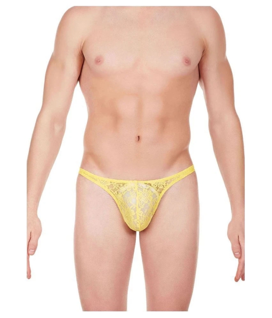 La Intimo Yellow Thong Single - L