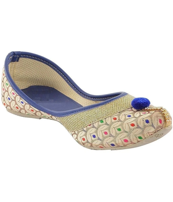 Anjaneya Creations Blue Ethnic Footwear - None