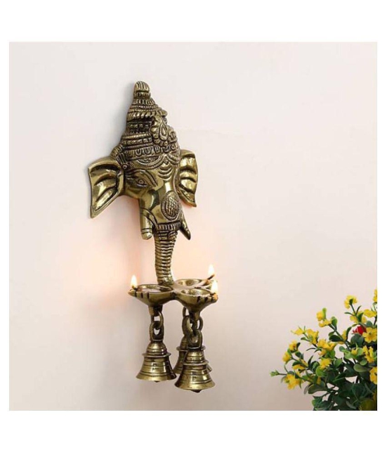 eCraftIndia Brown Brass Figurines - Pack of 1