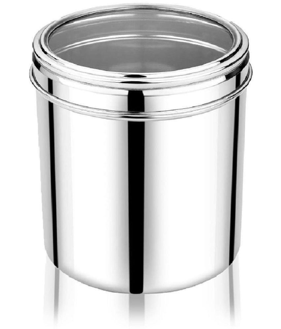 Dynore - Container Steel Silver Utility Container ( Set of 1 ) - Silver